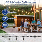 72FT Outdoor String Lights with Remote, Waterproof & Connectable - Image 3