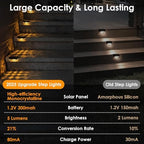 Mancra Solar Step Lights Outdoor, Solar Deck Lights Waterproof Outdoor Lighting for Patio Fence Stairs Post Railing Yard and Garden (Warm White, 16 Pack) - Image 3