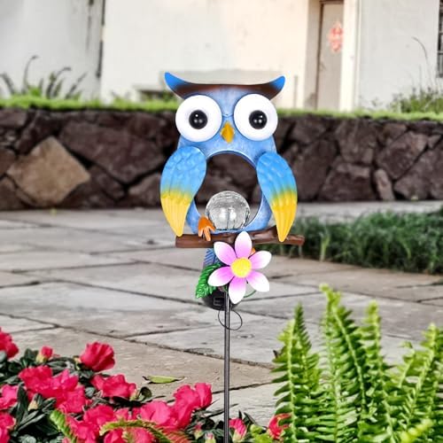 Animal Modeling Design Garden Decor Solar Lights Owl Lawn Light, for Yard Outdoor Decorations Ground Inserted Outdoor Waterproof Garden Lamp LED,Patio, Courtyard, Gifts for Mom Grandma (Warm) - Image 5