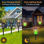 Solar Torch Lights for Garden Decor, 4 Pack 12 LED Solar Lights for Outside & 20.5'' Waterproof Solar Lights, Flame Torch Solar Lights Outdoor for Patio Path Yard Decorations - Image 2