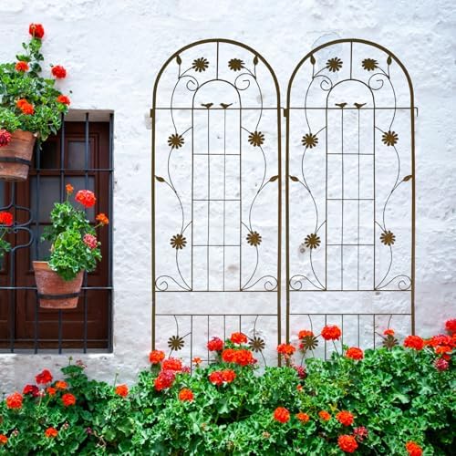 Garden Trellis for Climbing Plants Outdoor, 2-Pack 86" Metal Rustproof - Image 5