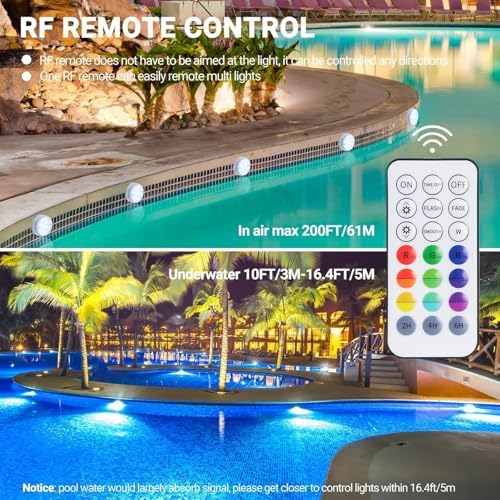LOFTEK Pool Lights, Submersible LED Lights with Magnets & Suction Cups - Image 3