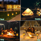 Solar Lights Outdoor, Solar Torch Light with Flickering Flame for Garden Decor, 20.5'' Small Size Solar Powered Garden Lights, Waterproof Flame Torches for Outside Patio Pathway Yard Decorations - Image 3