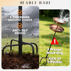 2-Tier Metal Bird Bath and Feeder for Outdoor Birdbath for Outside - Image 6