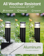 LITFIT 4Pack Low Voltage Bollard Landscape Lights, 12V Aluminum Path Light - Image 3