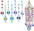 Hanging Wind Chime Style Garden Suncatcher and Glass Guardian Angel Suncather by HDCRYSTALGIFTS