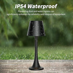Mr. White Outdoor Waterproof Cordless Rechargeable Portable Touch Battery Operated Powered Table Lamp for Restaurant Kitchen Patio Dinner Dining (Black) - Image 3