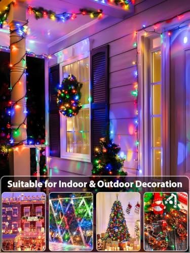 2 Pack Extendable Multicolor Christmas String Lights Indoor Outdoor 400 LED - Image 5