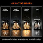 2 Pack Solar Lantern Outdoor Waterproof Hanging Lights with Clip - Image 5