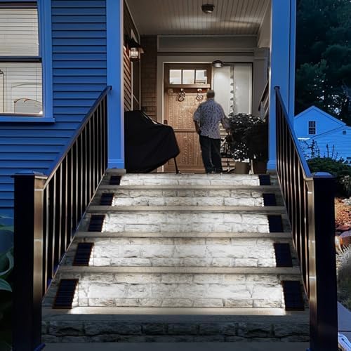 JOFIOS Solar Step Lights - 12 Pack, Waterproof IP67, Deck & Staircase Lights, Patio & Front Step (Cool Brown) - Image 5