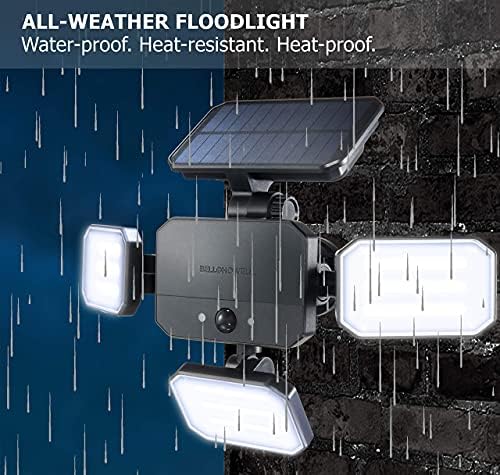 Bionic Floodlight Solar Light Outdoor Waterproof Patio Light Motion Sensor Outdoor Lights w/ Remote Control 3 Heads Wall Lights - Wireless, 50% Brighter-108 COB LED For Lawn, Garden, As Seen On TV - Image 3