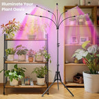 Garpsen Grow Light, 5 Head Plant Light with Tripod, 15-63"Height Adjustable - Image 2