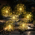Solar Garden Firework Lights Outdoor Waterproof, 6 Pack Solar Lighting with 8 Lighting Modes, 120 LED Sparklers String Lights for Outside Decor Yard Pathway Decorations(Warm) by AureateHorizon
