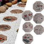 Kunovo Oriental Style Stepping Stone for Decor, Eco-Friendly Resinous Garden Step Stones, Octagonal Courtyard/Path/Lawn/Backyard Decorative Stone (Size : 1 Pack), 58741 by Kunovo