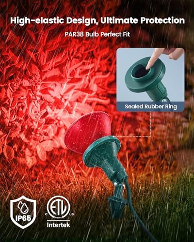 SURAIELEC 4 Pack Outdoor Flood Light Holder, E26 Socket, ETL Listed - Image 3