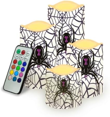 Halloween Gothic Spider Flameless LED Candles by Uorisanigo