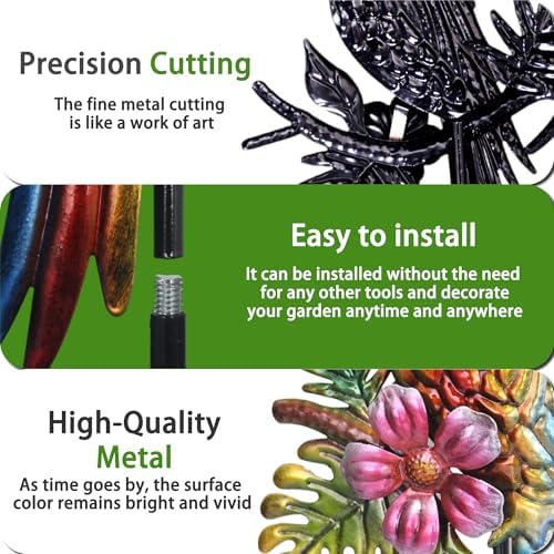 Tropical Parrot Garden Stakes, Metal Outdoor Decorative Lawn Ornaments - Image 6