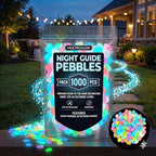 2026 Colorful Glow-in-the-Dark Garden Stones, Night Luminous Pebbles, Rainbow Glowing Stepping Rocks, Outdoor Landscaping Decor, Glowing Gravel for Fish Tank Aquarium Yard Pathway(Colorful,1000pcs) - Image 2