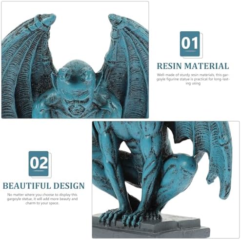 GALPADA Halloween Season Gothic Resin Gargoyle Statue for Garden Decor - Image 3