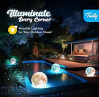 TIALLY Floating Pool Lights - Solar Light Up Moon Balls, Warm/Cool (2-Pack) - Image 6
