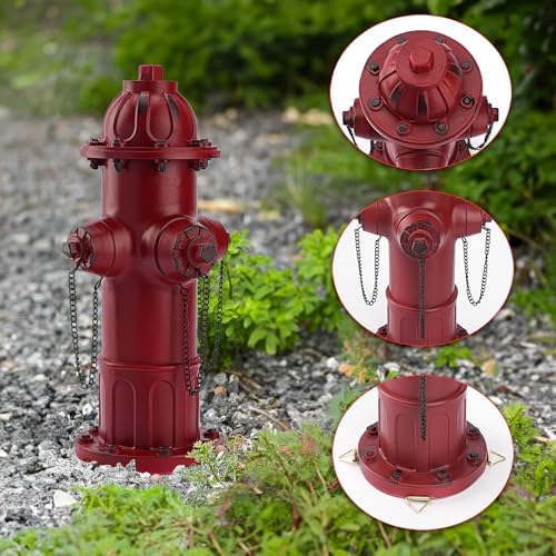 Teaeeno Retro Puppy Training Fire Hydrant for Dogs,Resin Outdoor Statue for Small Dogs, Pee Post Aid & Delightful Outdoor Garden Decor, Dog Statue with Pee Post, Hand-Painted,Weather,Outdoor Ornament - Image 5
