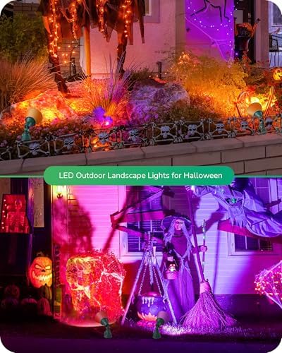 EDISHINE Halloween Dusk to Dawn 120V Outdoor Spotlight, Waterproof Lights - Image 2