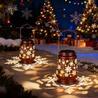 2 PCS Outdoor Lanterns Solar Powered Waterproof Decorative Hanging, Solar Power Lanterns for Outside, Christmas Gifts for Women, Flower Decor for Garden Lawn Backyard Front Porch by ArtificialPlants