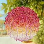 12 Inch Red Yellow Forest Wind Spinner for Yard and Garden,Nature Oil Painting Tree Branch Leaves Hanging Ornaments Outdoor 3D Kinetic Wind Sculpture Spinners Indoor Outdoor Patio Décor Gift - Image 2