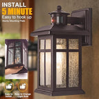Exterior Light Fixtures Motion Sensor Wall Mount Oil Rubbed Bronze - Image 2