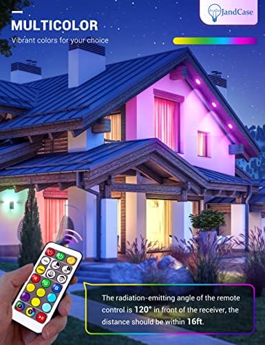 JandCase BR30 Color Changing Light Bulb,RGB+Warm+Cool White LED Flood Light - Image 3