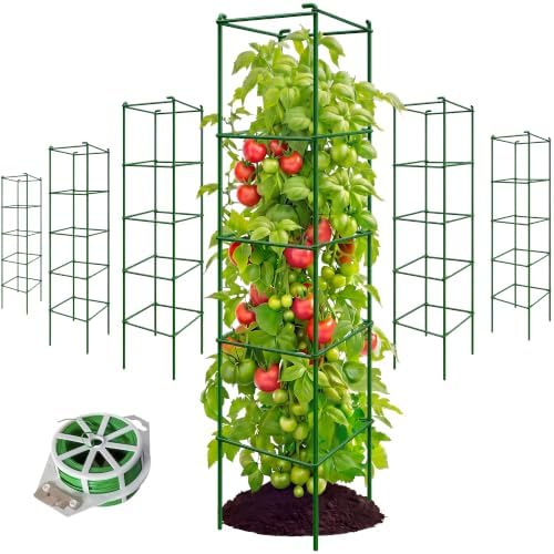 6-Pack 57inch Matal Tomato Cage for Garden Plant Support by ThealynGardens