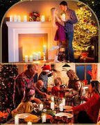 VIHOSE White Flameless Candles Set with Remote and Timer Flickering Flameless Battery Candles Flat Top LED Pillar for Wedding Outdoor Home Festival Decoration(D 3" H 6") - Image 4