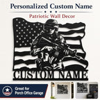 Personalized Army Soldiers Metal Signs Custom Military Metal Wall Art Patriotic American Flag Wall Decor Personalized US Military Army Gifts Veterans Day Gifts - Image 5