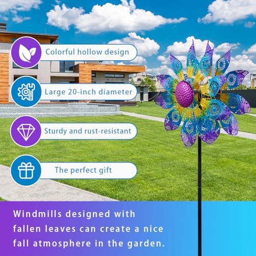 Large Wind Spinners Outdoor 82.8 Inch,Wind Spinner for Yard & Garden - Image 4