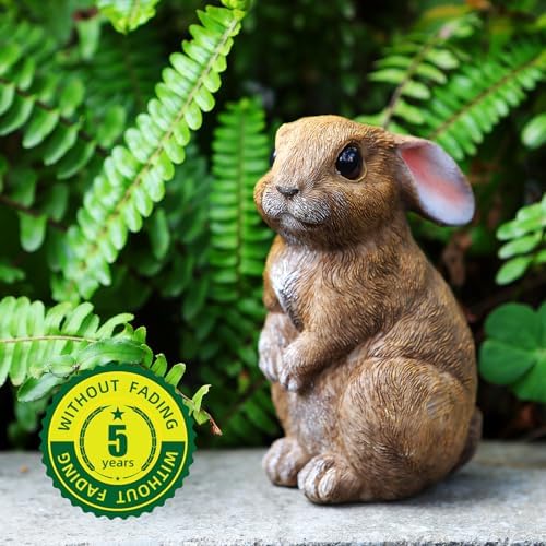 Bunny Decor Set of 3 Resin Easter Garden Statues Outdoor Indoor Home Yard - Image 5