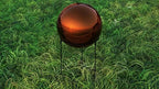 Lulu Decor, Dark Copper Stainless Steel Gazing Mirror Ball Size 12 with Stand - Image 2