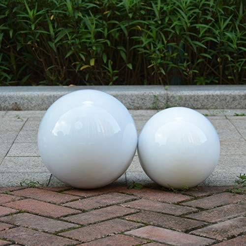 10 inch Diameter White Gazing Ball,White Stainless Steel Polished Reflective Smooth Garden Sphere Globe Mirror,Colorful and Shiny Addition to Any Garden or Home - Image 4