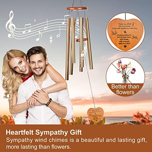 Wind Chimes for Outside,30" Large Deep Tone Sympathy Chimes, Memorial Loss of Loved One Mother Father, Meaningful Bereavement/Memorial/Sympathy Gift in Memory a one - Image 3