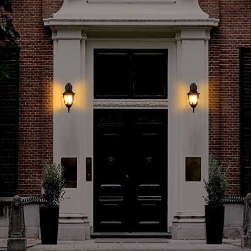 FUDESY Outdoor Wall Lantern, Exterior Wall Sconce Light Fixture, Black - Image 6