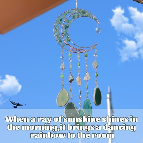 Boho Crystal Suncatchers for Window Moon Tree of Life Sun Catcher - Image 6