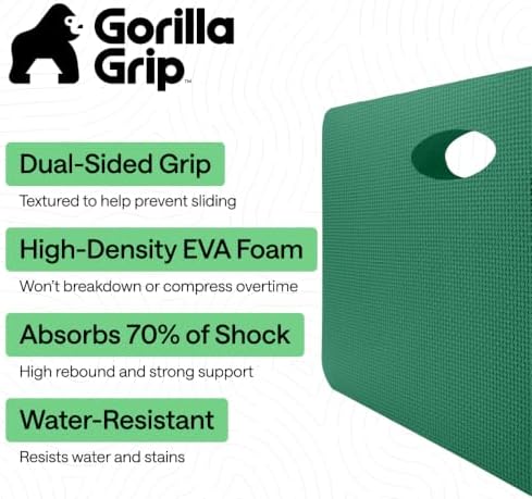 GORILLA GRIP® Extra Thick Foam Kneeling Pad for Gardening, 17.5x11 Grass - Image 2