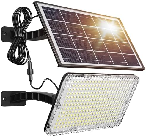 JACKYLED 1000 Lumens 299 LED Solar Lights Outdoor Bright Solar Black 1 Pack by JACKYLED