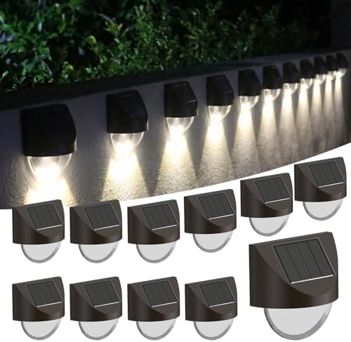 Solar Step Lights Outdoor, Solar Powered Stair Lights Outdoor Waterproof for Front Step, Yard, Patio, Porch, Fence and Deck Decor (12) by AZIRIER