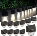 Solar Step Lights Outdoor, Solar Powered Stair Lights Outdoor Waterproof for Front Step, Yard, Patio, Porch, Fence and Deck Decor (12) by AZIRIER