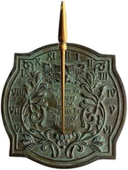 Rome 2303 Happiness Sundial, Solid Brass with Verdigris Highlights, 10-Inch Diameter - Image 5