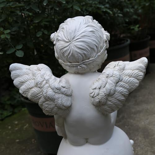 18in Angel Statue Cupid Sculpture Outdoor Decoration Patio Garden Decoration Porch Lawn, Angel Garden Sculpture and Statuary, Angel Statue commemorating Spiritual Gifts - Image 6