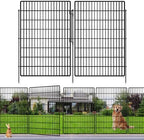 10 Panels Garden Fencing Animal Barrier with Lock, 40 in(H) X 24 ft(L) Dog Fence Outdoor for Yard Rustproof No Dig Decorative Tall Garden Fence Metal Wire Panel Border Rabbit Ground Stakes Fencing by KYATE