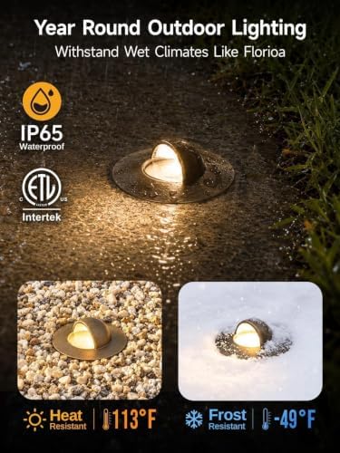 Gardenreet Mini Brass Low Voltage Well Light, 12V Beacon-Top, IP65, 6Pk - Image 6