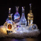 Upgraded 12 Pack Diamond Solar Wine Bottle Lights, 20 LEDs Waterproof Copper Light, Bottle Light Fairy Cork String Lights for Yard Patio Decor, DIY Birthday Gift for Mom Grandma Friend(3 Colors) - Image 6