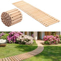 Landical 24ft Wooden Garden Pathway Walkway, Roll Out Outdoor Path,Natural by Landical